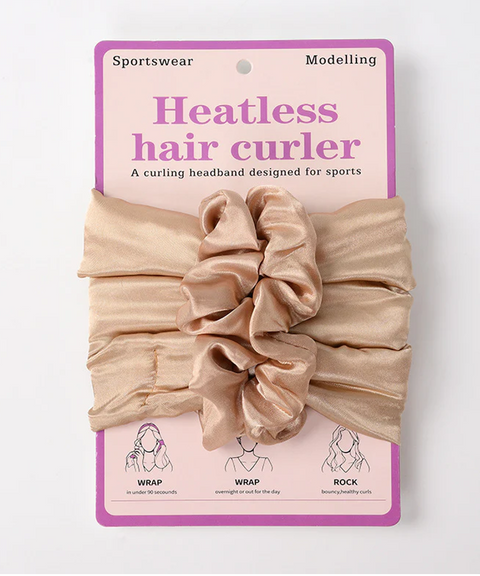 Heatless Hair Curling Ribbons & Scrunchies Set