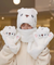 Fluffy Animal Themed Plush Handwarmer Scarf Hat Combo