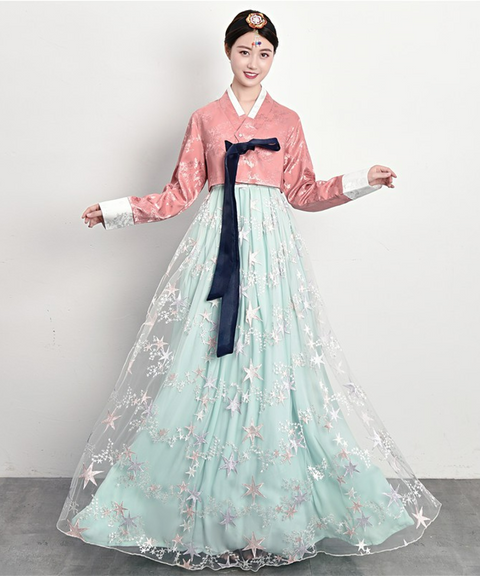 Moon & Stars Hanbok Traditional Korean Dress