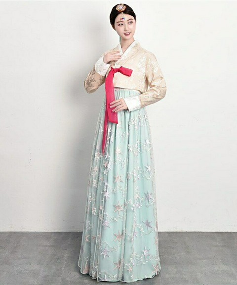 Moon & Stars Hanbok Traditional Korean Dress