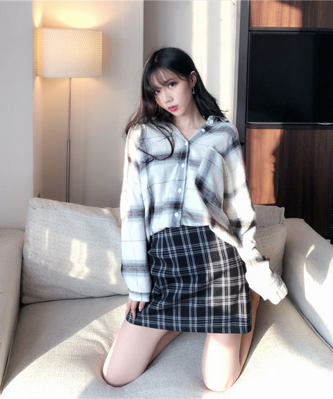 Plaid Tube Skirt