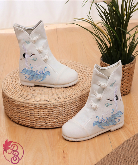 Ocean Waves Ankle Boots