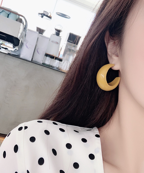 Crescent Acrylic Earrings