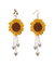 Sunflower Embroidered Earring