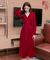 Midi Red Velvet Dress