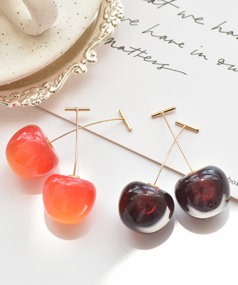 Realistic Cherry Earrings