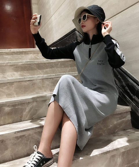 Polo Knit Sweater Dress