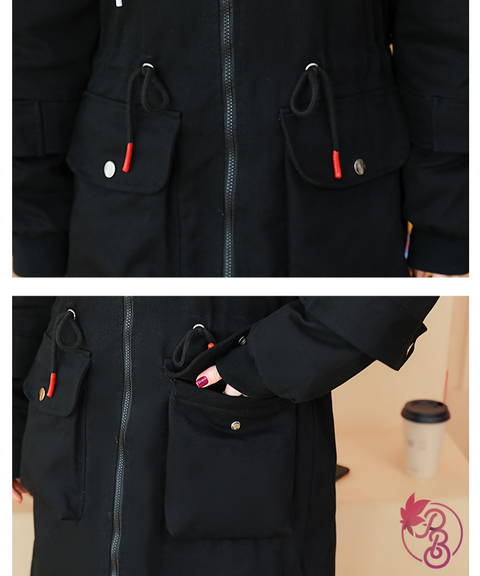 Lamb Wool Oversized Hooded Coat