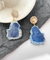 Blue Marble Irregular Resin Earrings