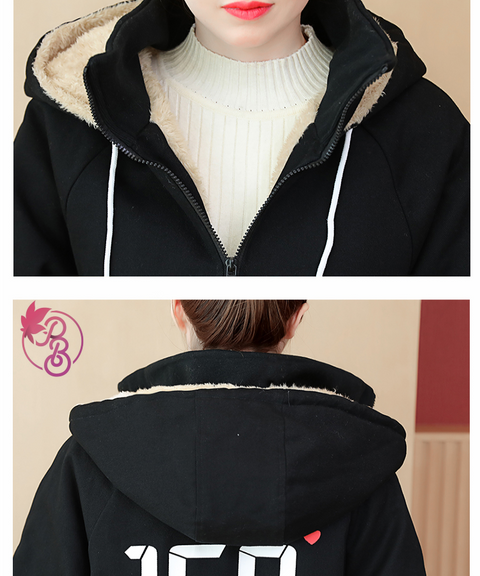 Lamb Wool Oversized Hooded Coat