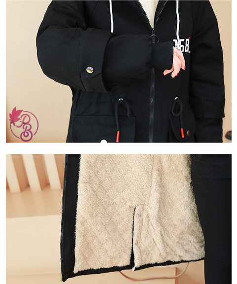 Lamb Wool Oversized Hooded Coat