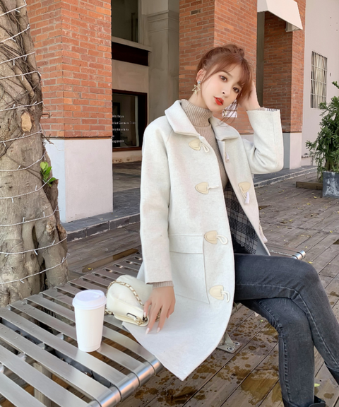 Textured Wool Swing Coat