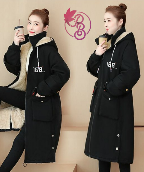 Lamb Wool Oversized Hooded Coat