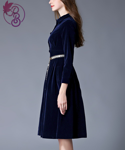 Couer de Vague Velvet Dress