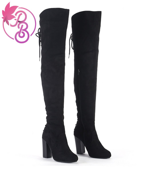 Lace Up Over the Knee Boots